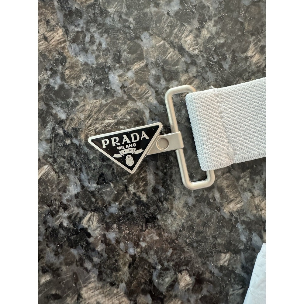AUTHENTIC PRADA Canvas White Belt, Unisex Adults. New!!! Size 25" Waist - Picture 3 of 6